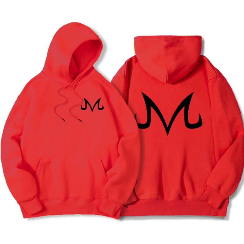 Japan Anime Letter M Logo Printed Hoody Mens Casual Streetpullover Casual Oversized Sweatshirt Fleece Pocket Warm Clothes Men'S