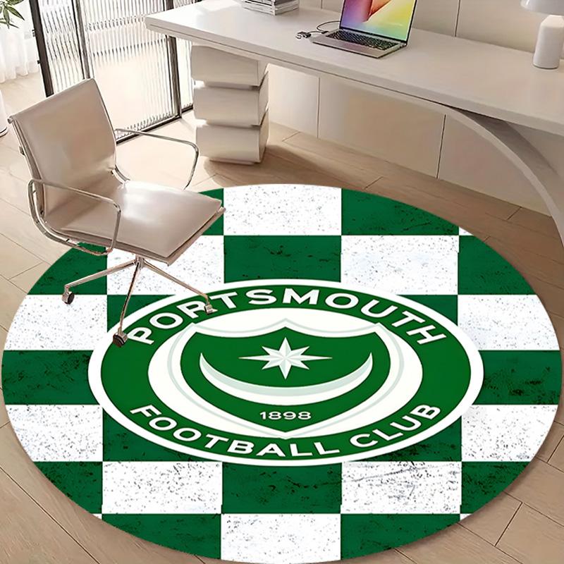 1pc Football Team (75) Design Printed Area Round Carpet for Bedroom Living Room Home Decor Rugs Mat Non Slip Mat Rug for Bedside