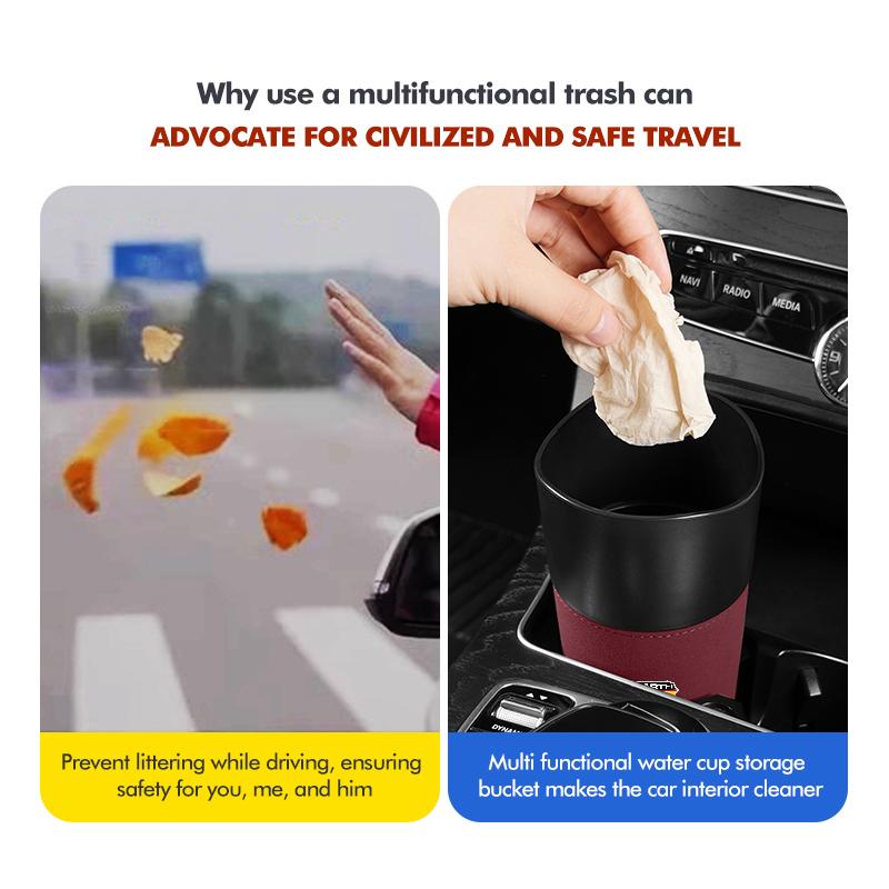 Car Water Cup Phone Beverage Holder Trash Can Storage Bucket For Abarth Fiat Grande Punto Tipo Stilo Ducato Palio 500x