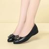 Fashion Middle-Aged And Elderly Mothers' Shoes Comfortable Spring And Summer New Single Shoes Flat Sole Mothers' Soft Sole Black Shoes
