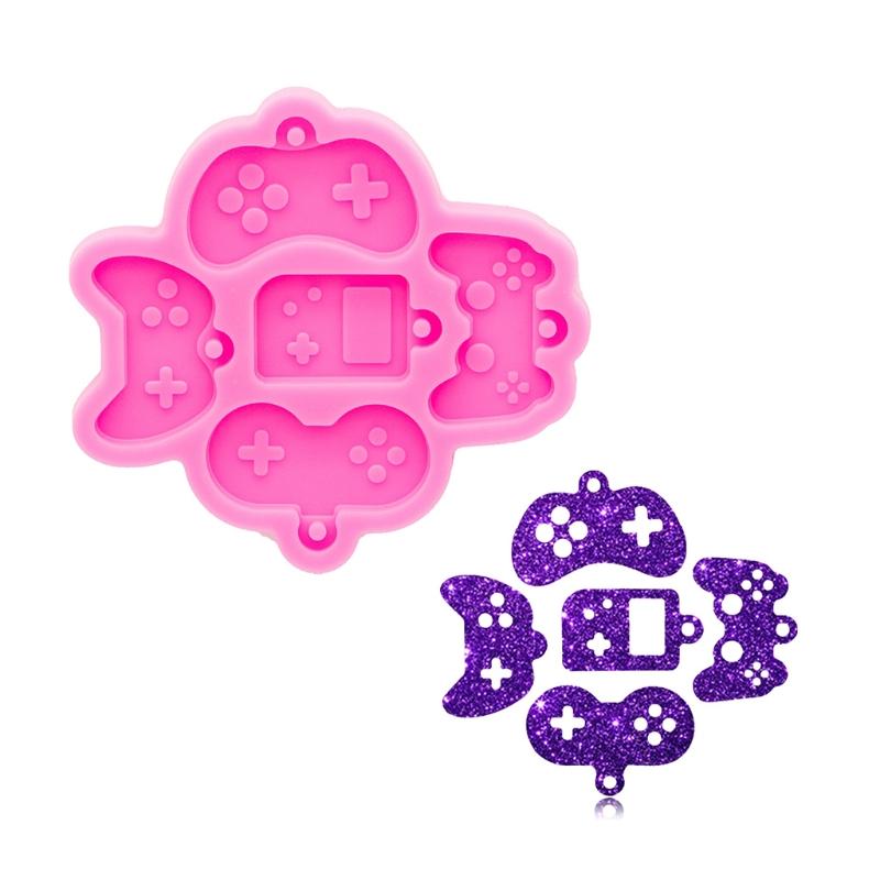 Shiny Glossy Silicone Resin Molds Game Handle Keychain Mold DIY Keychain Pendant Jewelry Epoxy Resin Crafting Molds