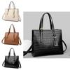 Stylish Minimalist Large Tote Bag For Women With Crocodile Pattern For Daily Use