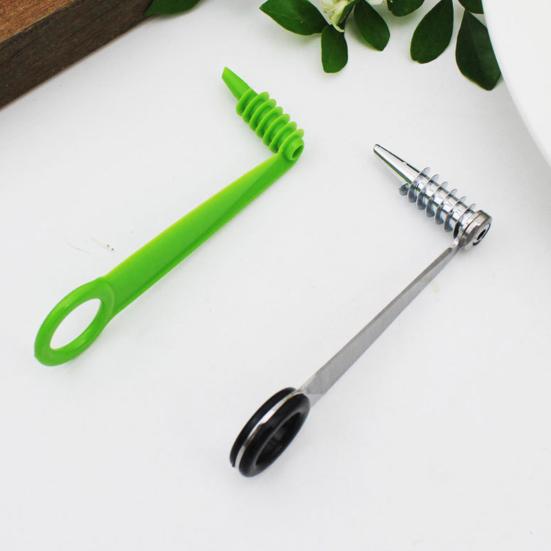 Stainless Steel Vegetable Spiralizer 360 Degrees Rotary Slicer for Cucumber Carrot Potato BPA-Free Ergonomic Handle & Sharp