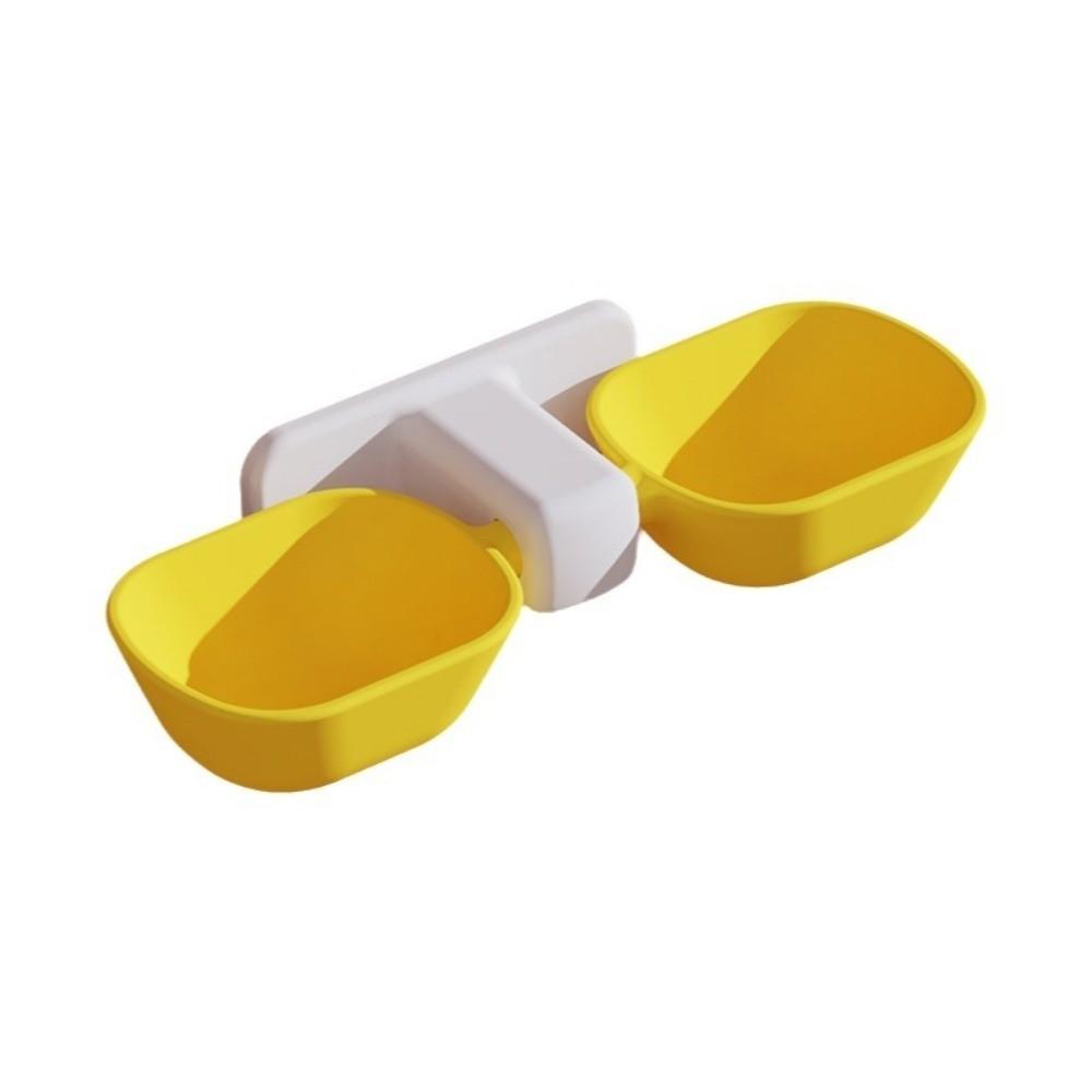 Adjustable Height Cat Hanging Feeder Detachable Pet Raised Feeder Cat Food Container  Pet Feeding жёлтый