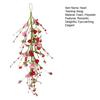 Valentines Day Heart Teardrop Swag for Front Door Artificial Red Pink Heart Shaped Berries Swag Wreath for Wedding Christmas