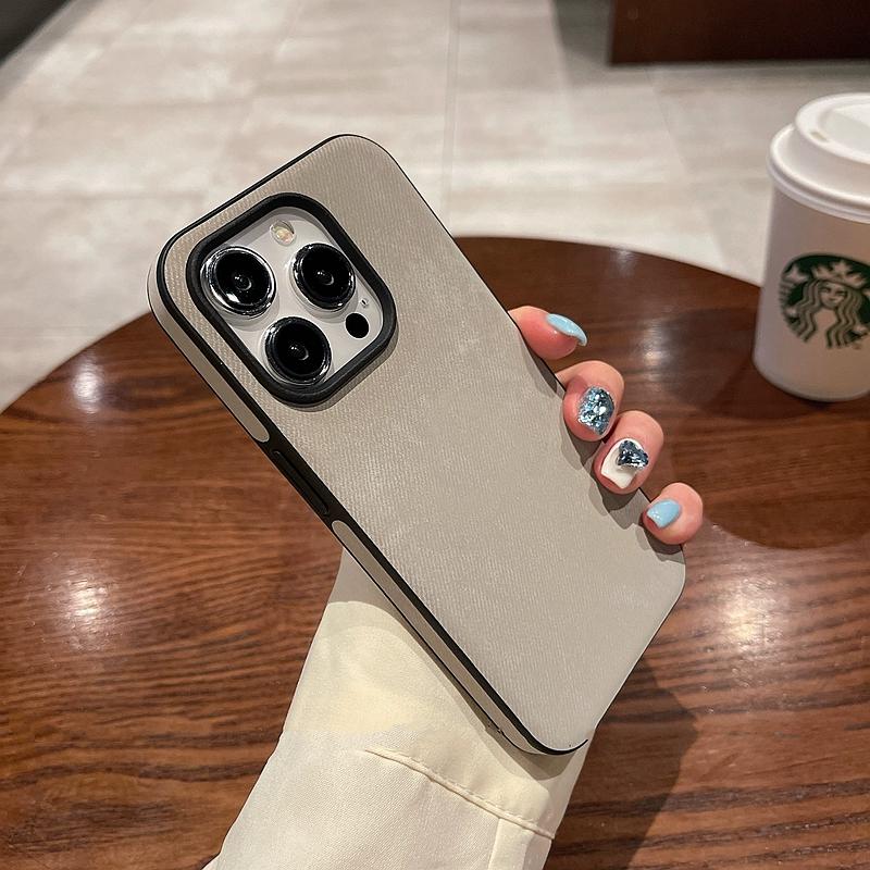 Luxury Matte Soft Leather Phone Case For iPhone 15 14 13 12 11 Pro Max Lens Protection Shockproof Silicone Cover