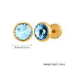 Anti Allergy Round Zircon Stud Earring for Men,AAA CZ Stone Stainless Steel Ear Stud,Hip Hop Classic Jewelry Gift