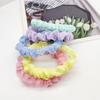 Candy Color Wrinkle Hair Band Korean High Elastic Silk Headband Ponytail Small Intestine Loop Cream Rubber Band