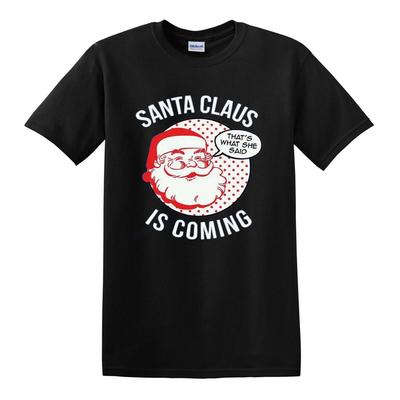Santa Claus T-Shirt Xmas Gift Funny Biker Sons of Santa Christmas December Top
