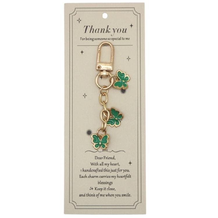 Practical Butterfly Keychain Metal Construction Secure Closure for Keys and Bag Decors Everyday Convenience and Style