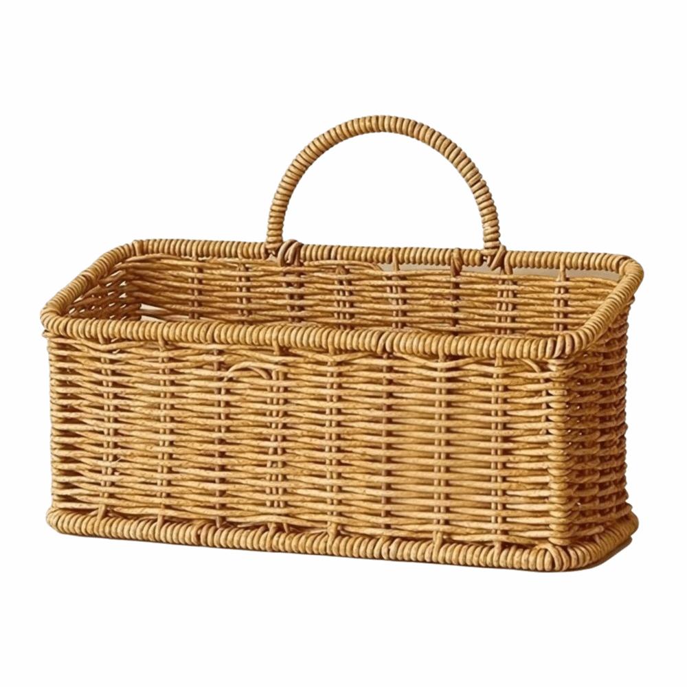 Imitation Rattan Hanging Storage Basket Woven Storage Basket For Ginger Garlic Onion Snacks