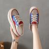 Summer New Hollow Little White Shoes Female Students Thick-soled Versatile Casual Half-drag Women's Shoes J