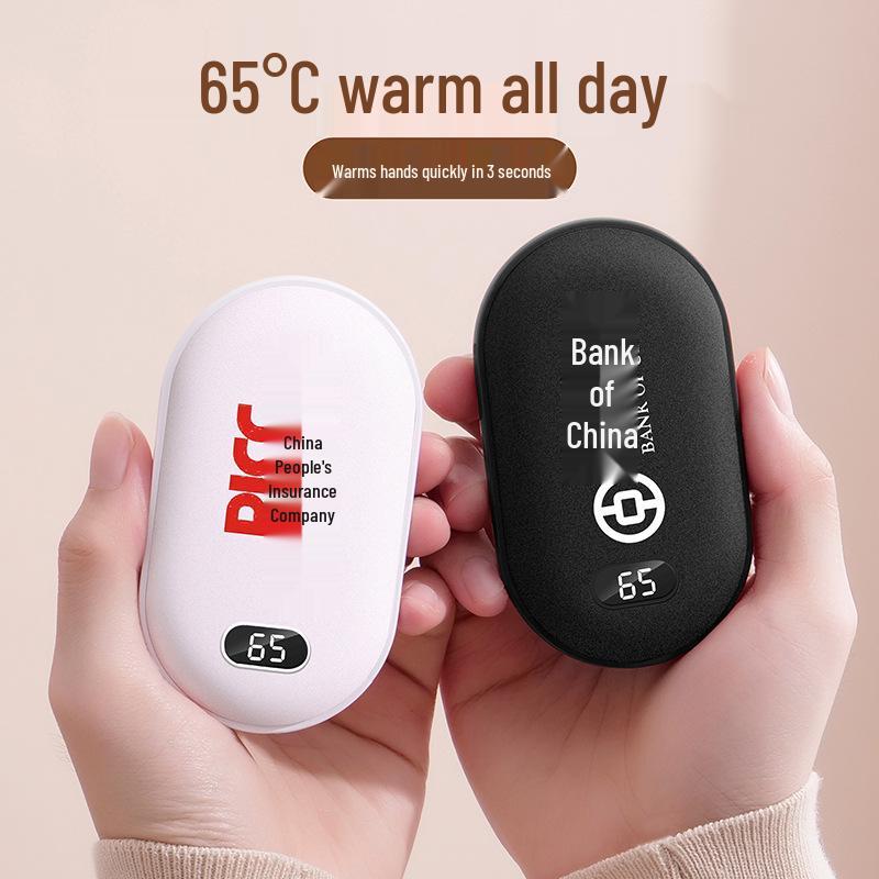 2-in-1 USB Rechargeable Hand Warmer & Charger with Digital Display