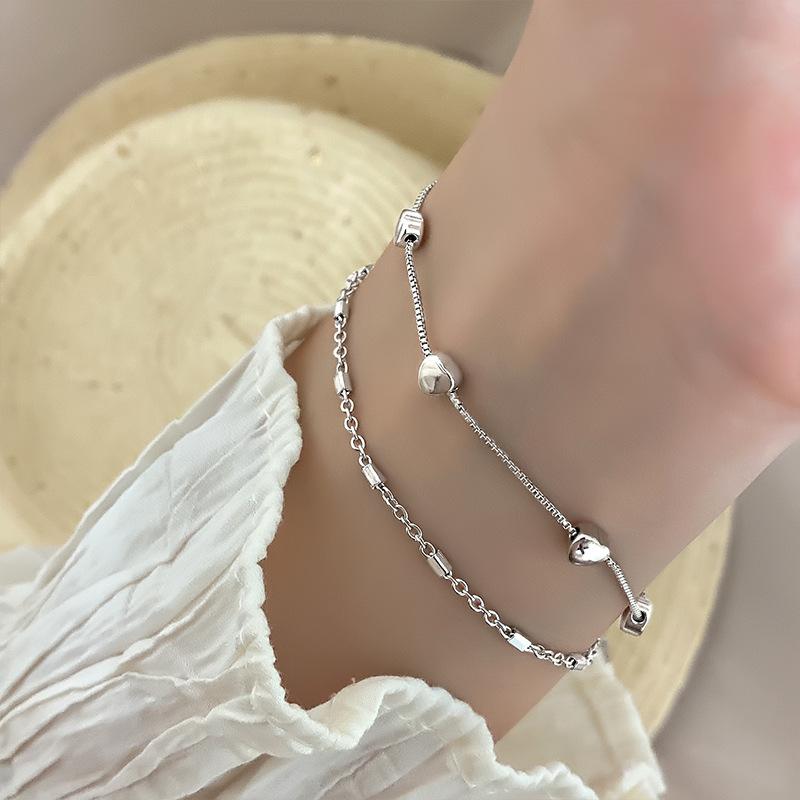 Håndlaget kjærlighet hjerte armbånd for kvinner Lucky Chain armbånd bryllup smykker