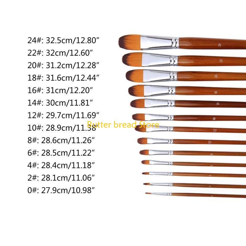 W89C Paint Brushes Set 13 Pack Oil Watercolor Acrylic Paint Brush Artist Paintbrushes