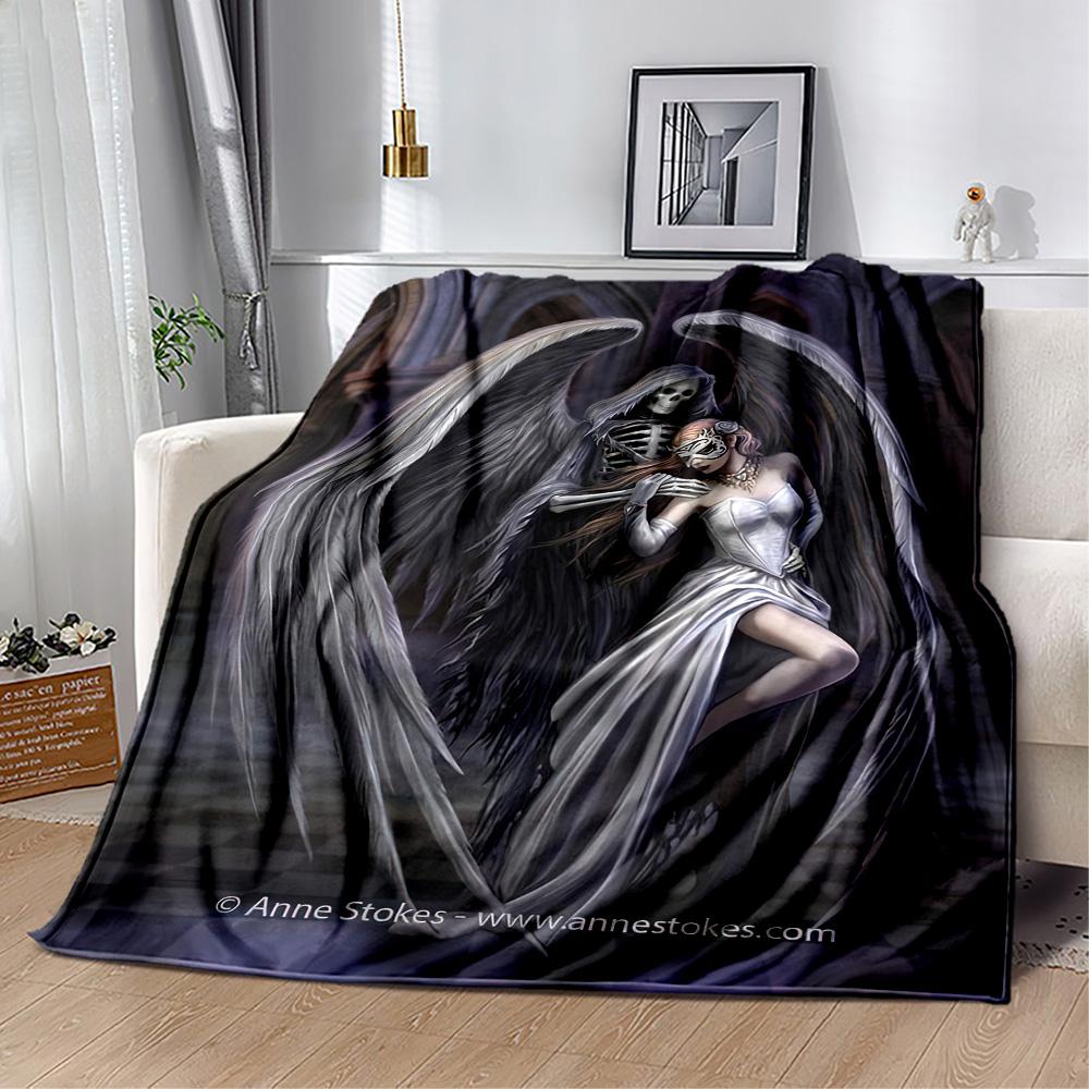 Gothic Style Blanket Soft Warm Cozy Suitable for Seaside Chair Office Four Seasons Universal Stylish Decor Suitable for Gifting Relatives and Friends