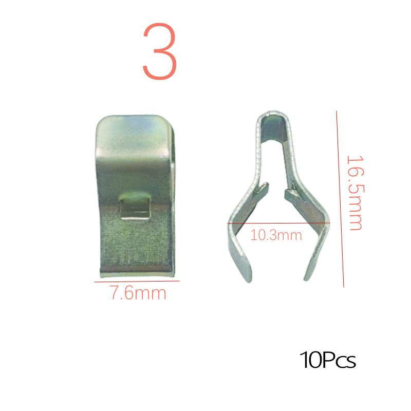 10 Pezzi Fermo Rivetto Fastener a U Universale per Console Centrale Cruscotto Auto Clip Metalliche per Pannelli Trim Auto