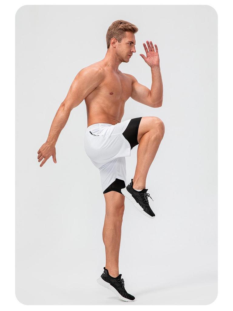 Men's PRO Breathable Mesh Double Layer Quick-Dry Loose Fit Running Shorts