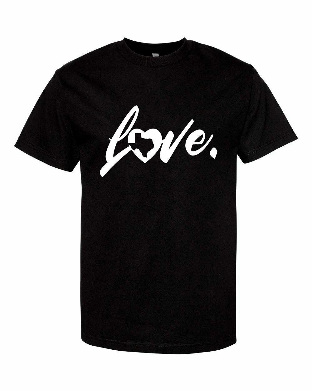 

TEXAS LOVE Unisex T-Shirt S-XL FREE S&H! Tourism Souvenir S
