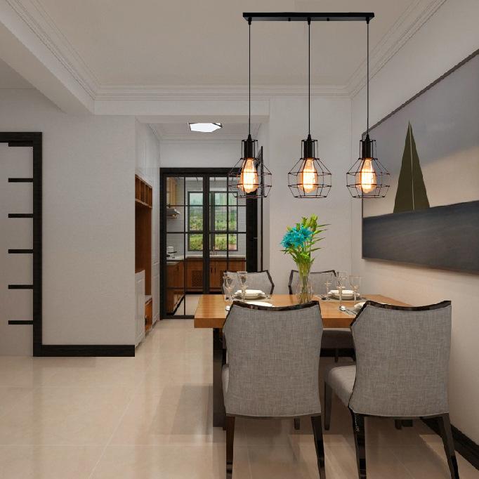 American Country Retro Industrial Style Chandelier LED Personalized Creative Restaurant Hotel Room Iron Grenade Chandelier