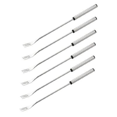 6pcs Stainless Steel Dessert Fork Great for Buffets Bakeries and Coffee Shops Lightweight Yet Multipurpose Meat Fondue Fork
