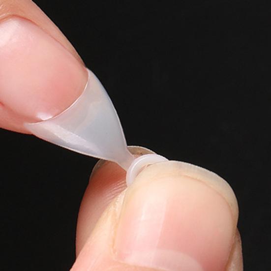 100 Vârf de unghii Jumătate de acoperire Extensiune în stil francez Scurt și transparent Extensie Sfaturi artificiale DIY