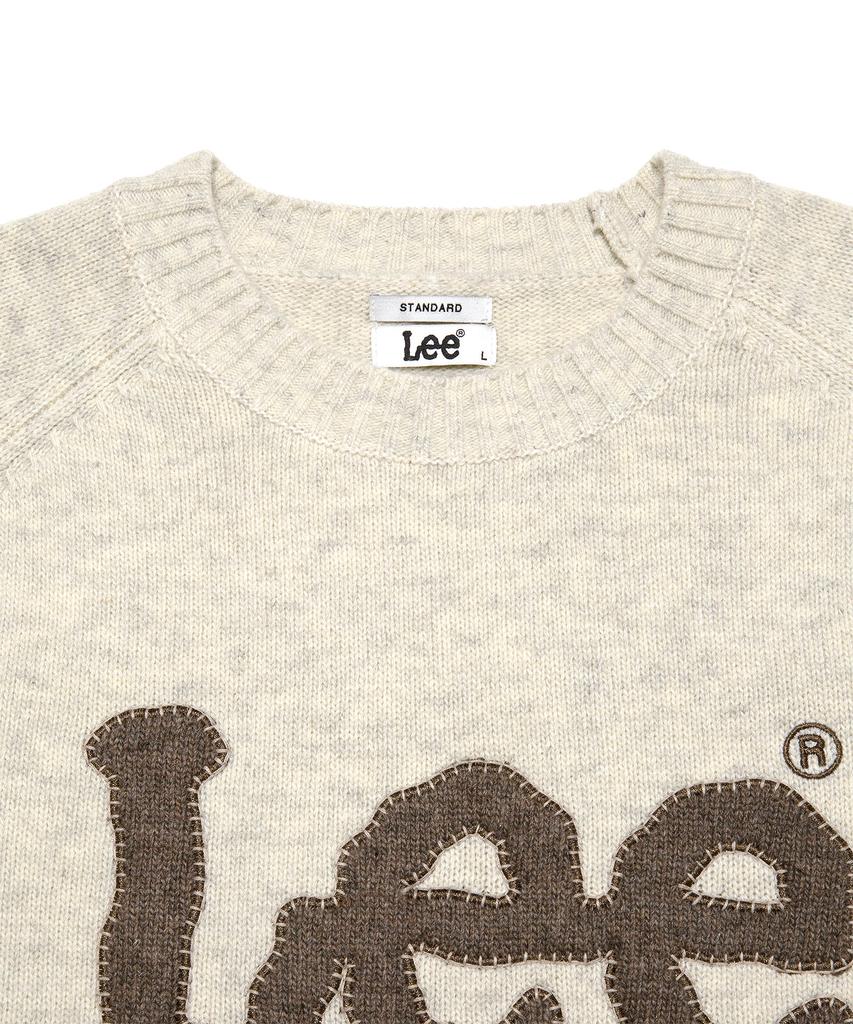 LEE Applique Big Logo Knit Oatmeal