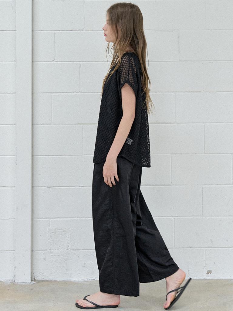 AVANT-G Poncho Oversized Knit - Black