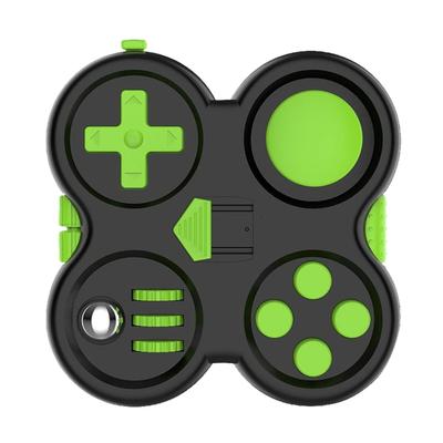 Leiasnow Fidget Pad, Zabawka do łagodzenia stresu z przyciskami, Ulga w lęku, Rzucanie palenia i Autyzm (Zielony czarny)
