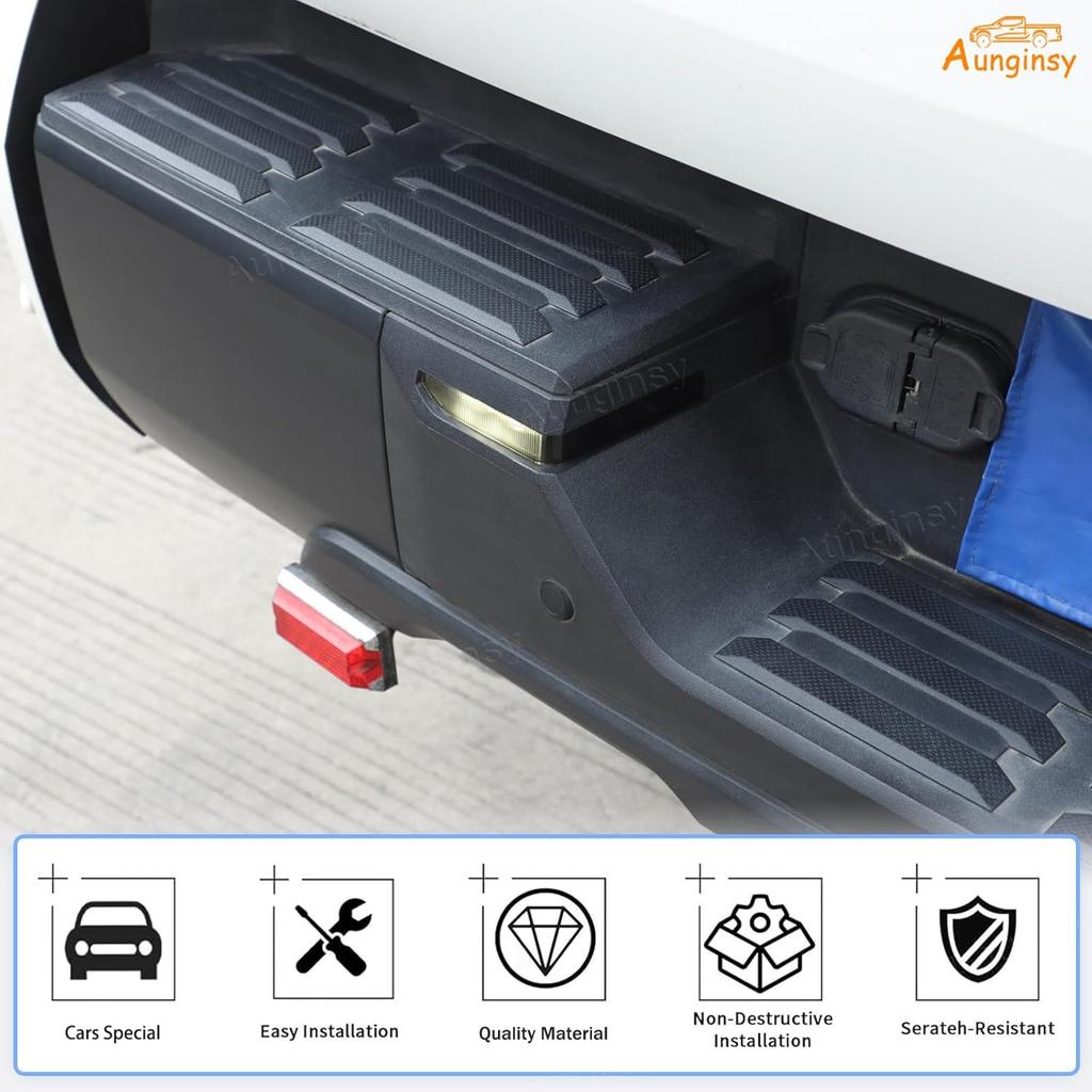 Car Reverse Light Cover Trim Compatible with Toyota Tundra 2022-2025 Rear License Plate Light Running Lamp Reverse Lights Taillight Assembly Smoked
