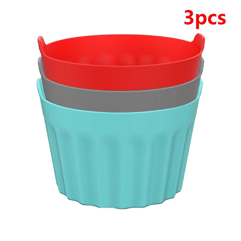 

3/6 шт. Силиконовая корзина для фритюрницы, кексы, формы для выпечки, заварной крем, пироги, десерты, форма для яиц-пашот 3pcs