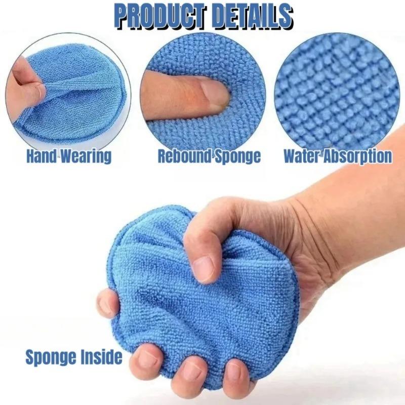 10 Pièces-1 Pièce Éponge de Polissage pour Cire de Voiture Pour Entretien Détaillé de Voiture Tampon de Polissage Fibre Superfine Dépoussiérage Entretien Éponge en Mousse Nettoyage