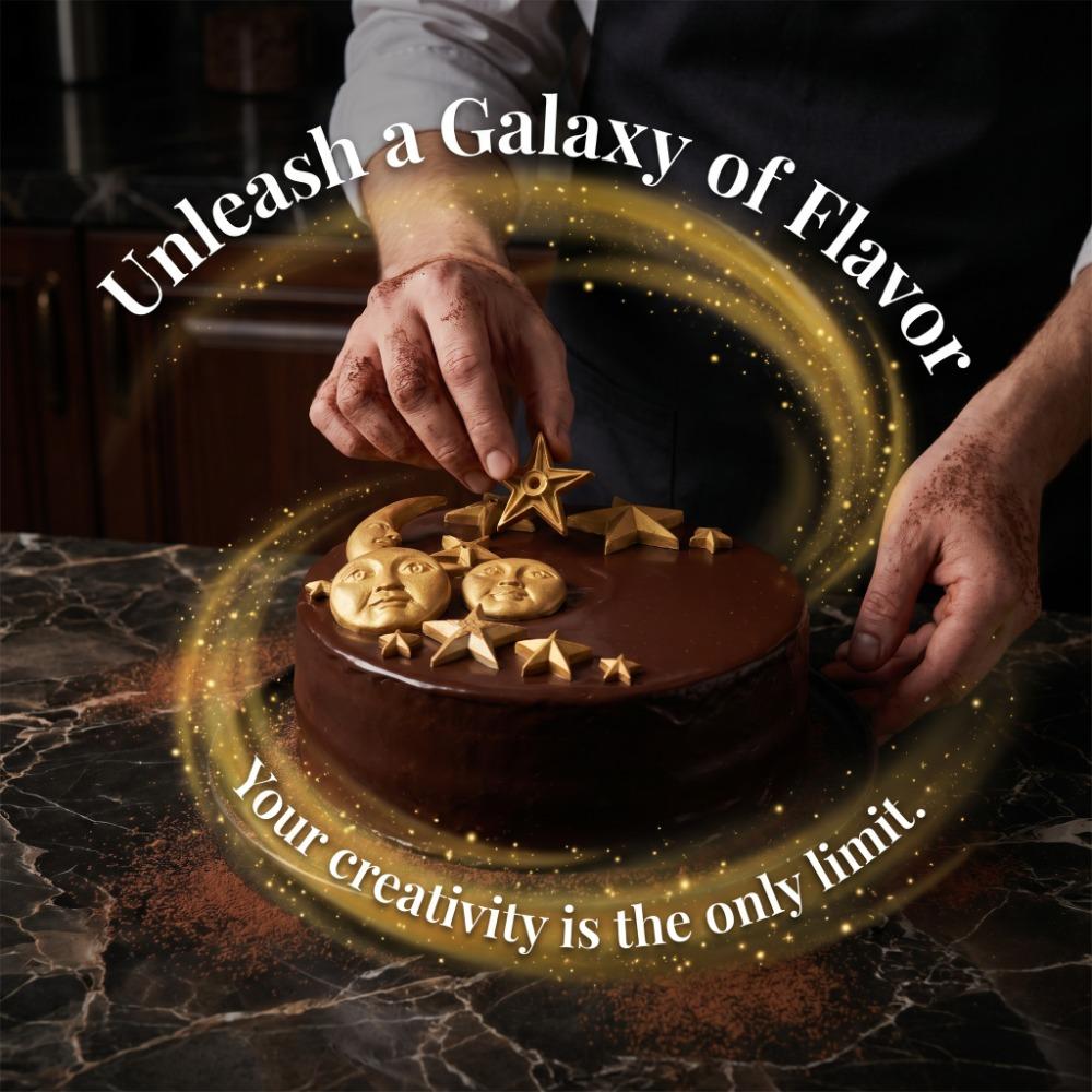 Non Stick Chocolate Mold Flexible Moon Star Mold Sun Moon Design Cake Border Mold Clay Resin DIY