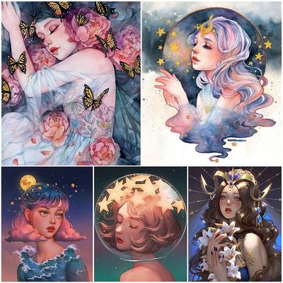 Fai da te Diamond Painting Shining Queen Personaggi Diamante Ricamo Cartone Animato Ragazza Punto Croce Kit Ricamo Decorazione Casa Regalo