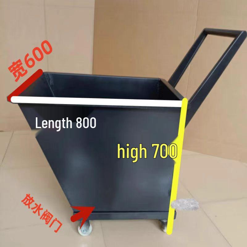 Chip Collection Cart: Handcart Machine Tool Conveyor, Iron Chip Hopper, Tipping and Waste Material Pusher.