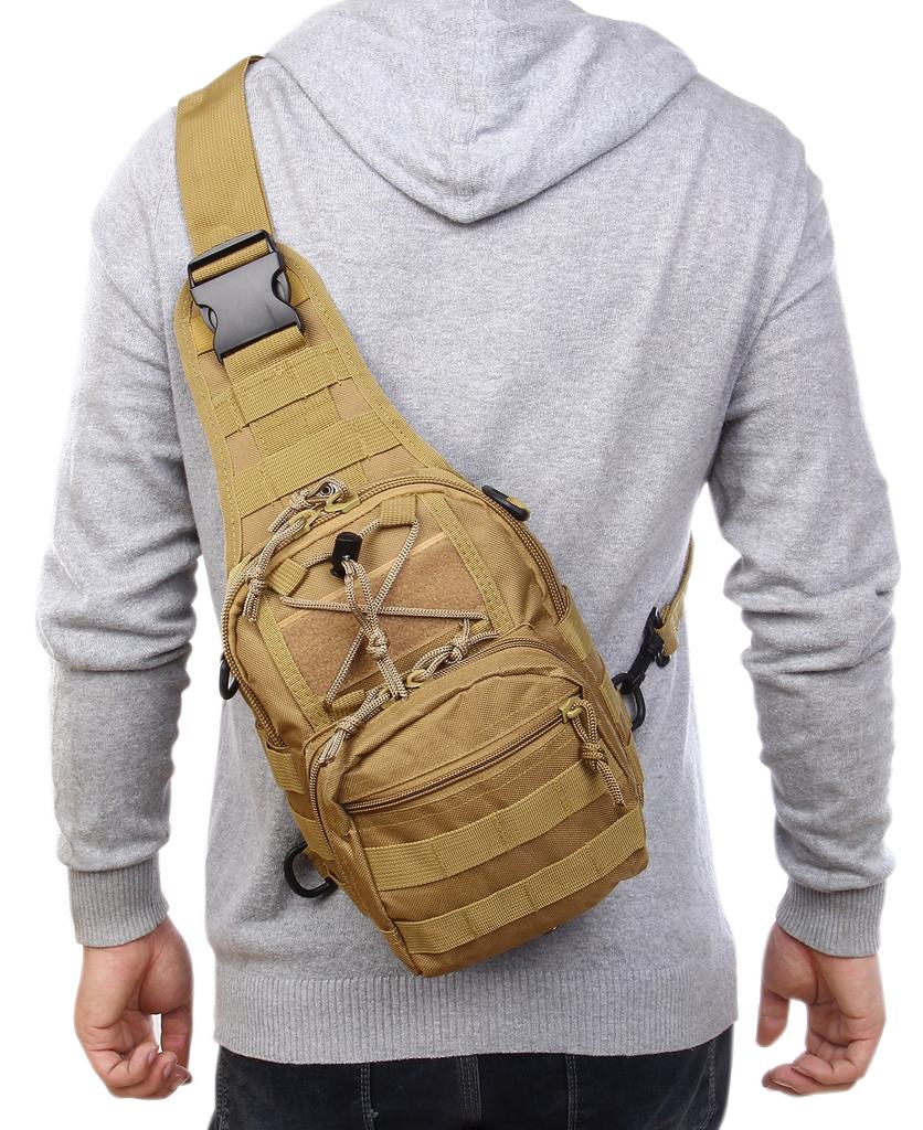 RAYMARC Body Bag for Men and 900D Waterproof Brown Women, Nylon, BAG-RMD-001,