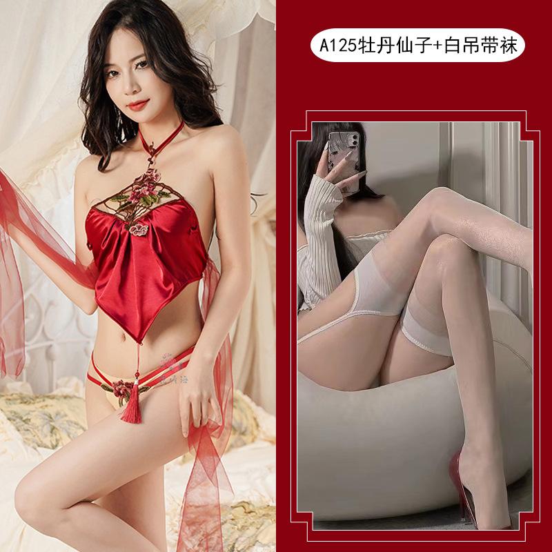 Sexy pure desire style Hanfu ancient clothing high-end sense belly pocket bed seduction passion new court style