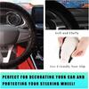Ziciner Elastic Fuzzy Steering Wheel Cover, 15'' Soft Steering Wheel Protector For Warm Winter, Anti-Slip Fluffy Car Wheel Covers, Universal Car