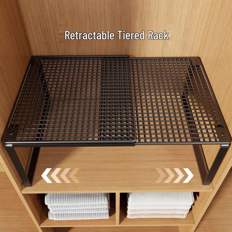 Retractable Wardrobe and Shoe Cabinet Shelf Divider for Dorms