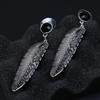 Women New Arrival Elegant Bohemian Vintage Feather Earring Summer Style Black Leaf Earring Pendant Accessories gift