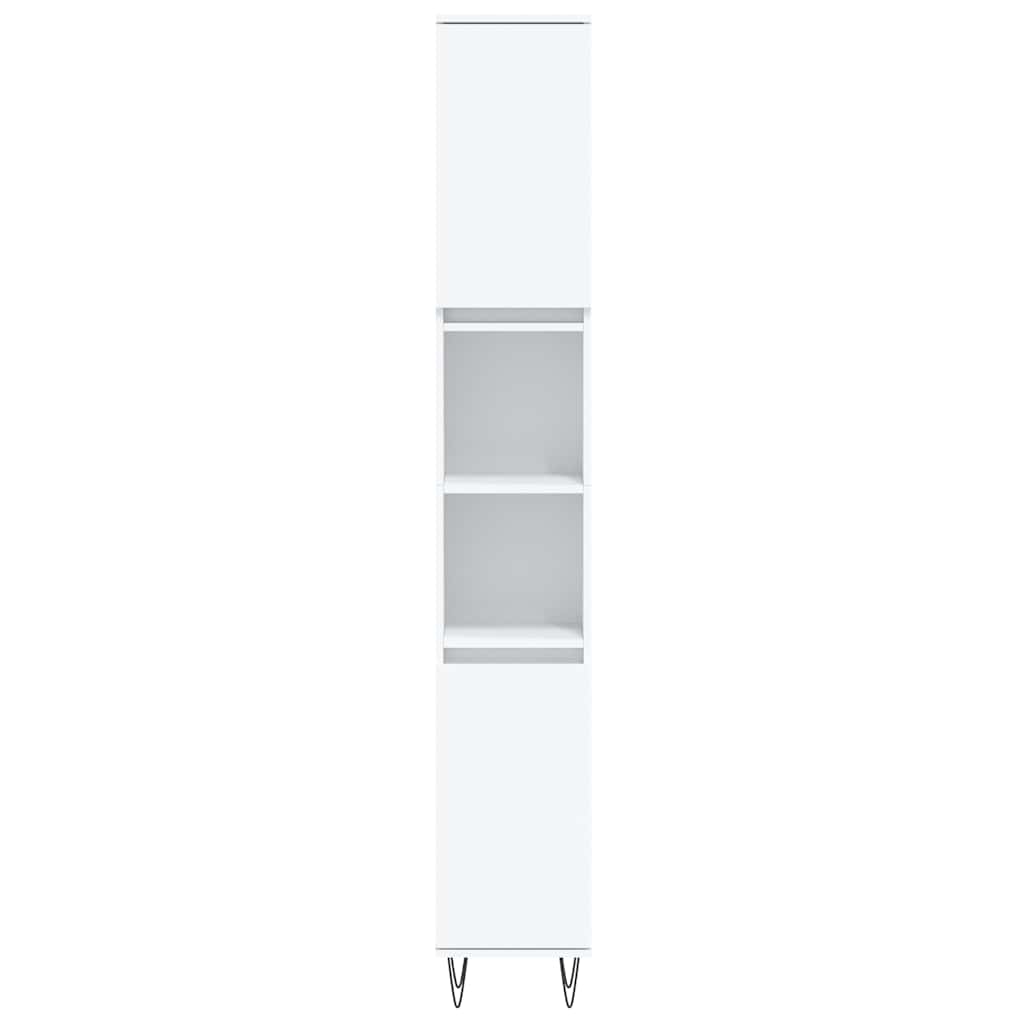 3 Piece Bathroom Furniture Set White Particleboard