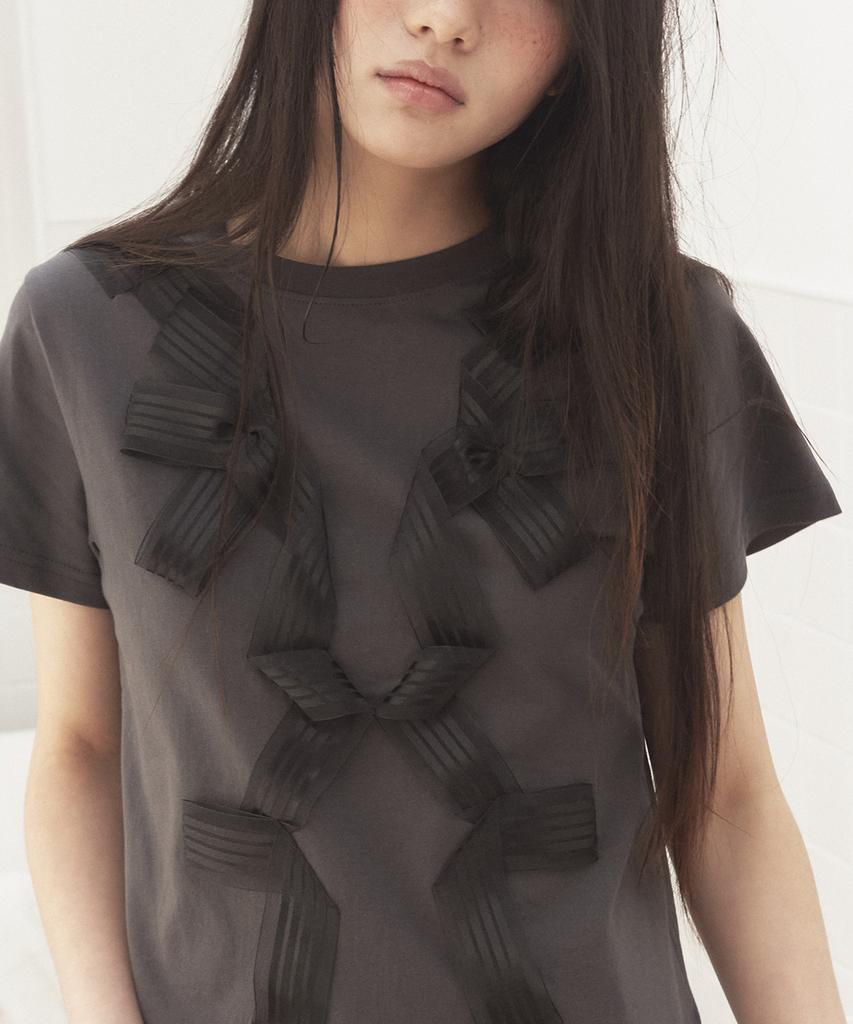 Yeongmailweeo Ribbon T-Shirt (Charcoal)