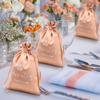 12 Stück Danke Kordelzugbeutel Hochzeitsgeschenke Satinbeutel Kordelzugbeutel Braut Babyparty Valentinstag Party Schmuckbeutel