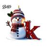 Acrylic Holiday Keepsake Gifts 2D Snowman Christmas Ornaments, Personalized Letter Ornaments for Tree, Unique Souvenirs Initial Ornament, Ornament DIY