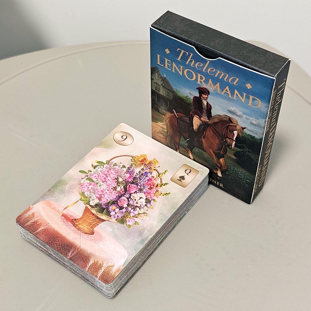 Thelema Lenormand Oracle Deck 36 Esoteric Divination Cards for Daily Guidance 9*6cm Double-embossed Cardstock