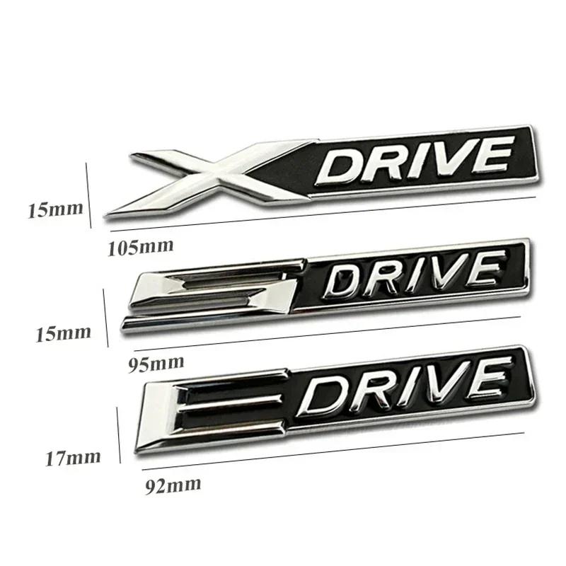 3D Metal XDRIVE SDRIVE EDRIVE Letters Car Rear Trunk Fender Emblem Badge Sticker For BMW E46 E39 E60 E90 F10 F30 E36 X3 X6 X5 X7