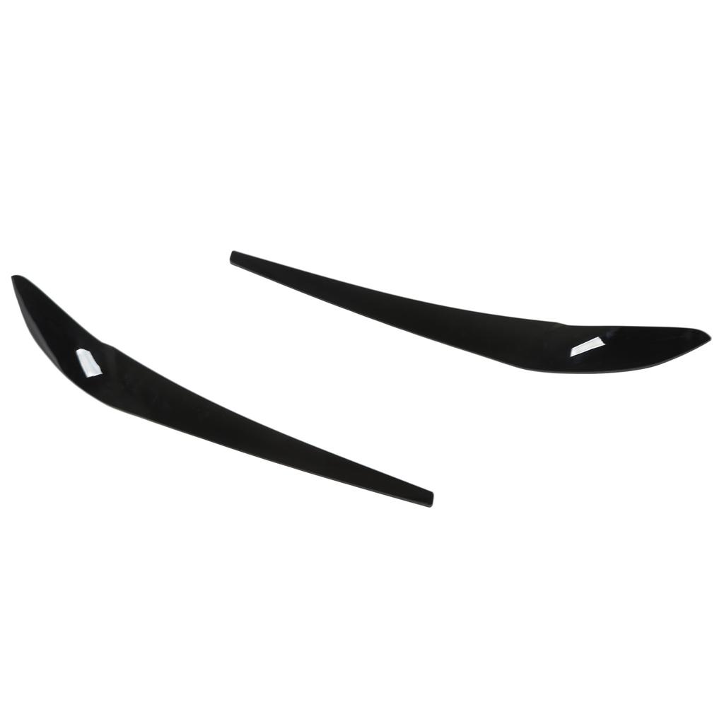 2pcs Headlight Eyebrow Gloss Black Left Right Decorative Replacement for X3 F25 X4 F26 2014‑2018
