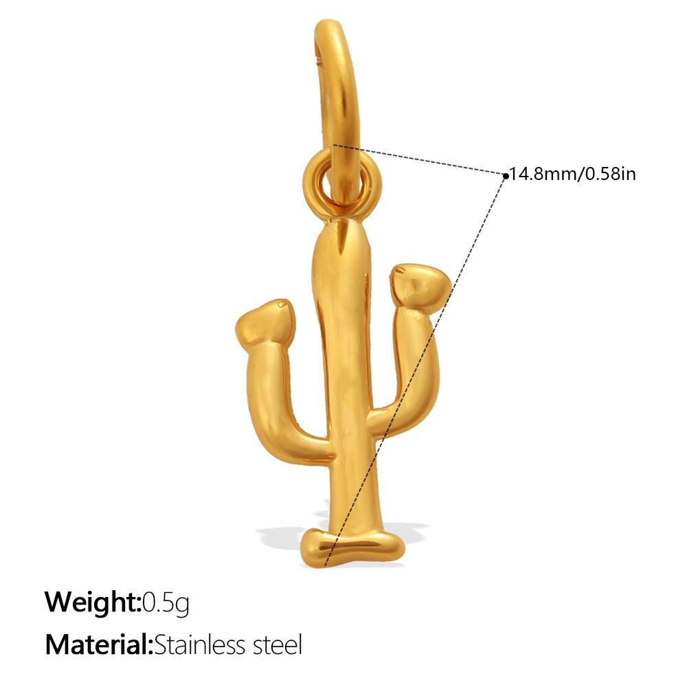 Vintage Fashion Diy Smiley Face Love Coconut Tree Pendant Stainless Steel Gold-Plated Various Jewelry Accessories