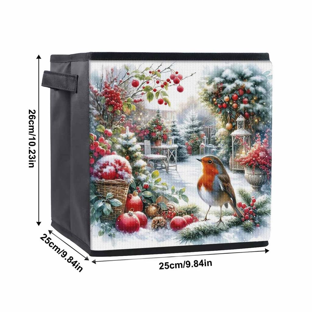 Christmas Birds 5D Diamond Painting Storage Basket Full Round Drill Mosaic Diamond Embroidery Cross Stitch Kits Home Decor Home Decor