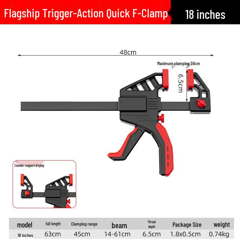 Heavy-Duty Right Angle Woodworking F-Clamp Tool Set